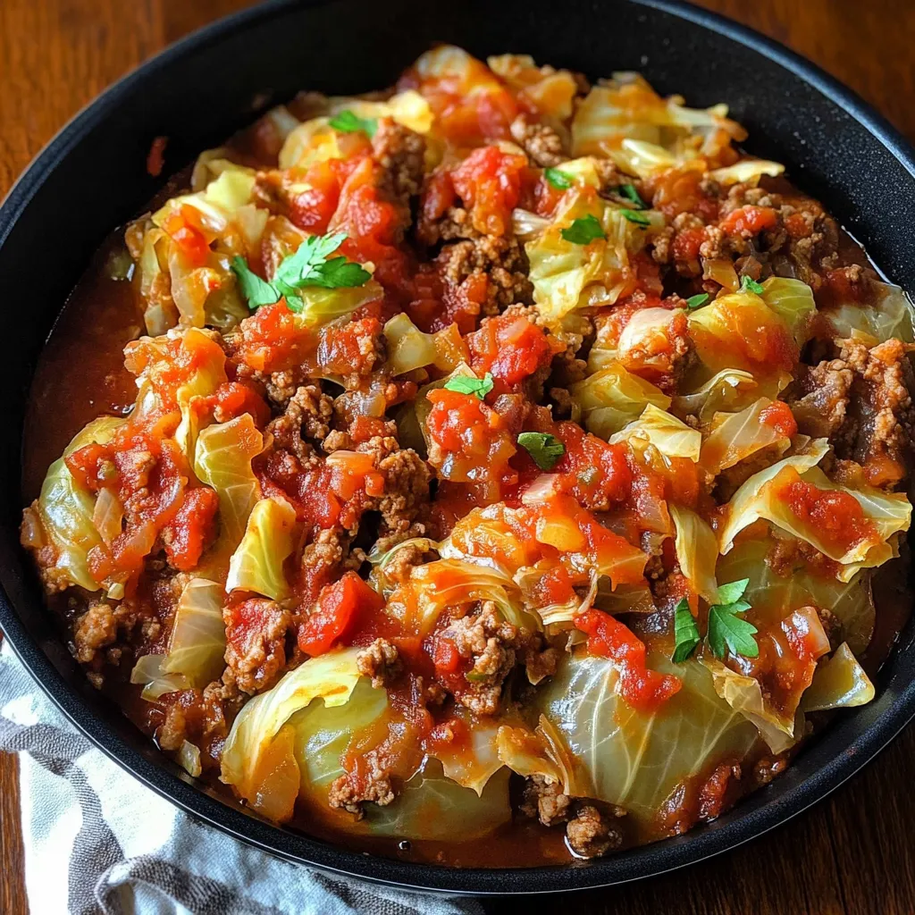 Easy Low Carb Unstuffed Cabbage Rolls