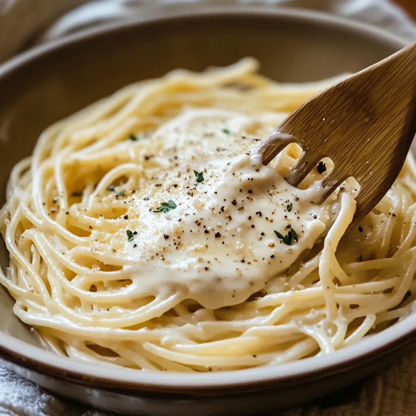 A bowl of spaghetti with cheese and herbs.