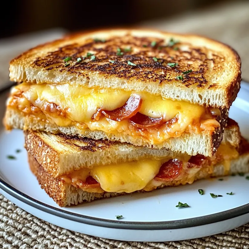A grilled cheese sandwich with bacon and pineapple.