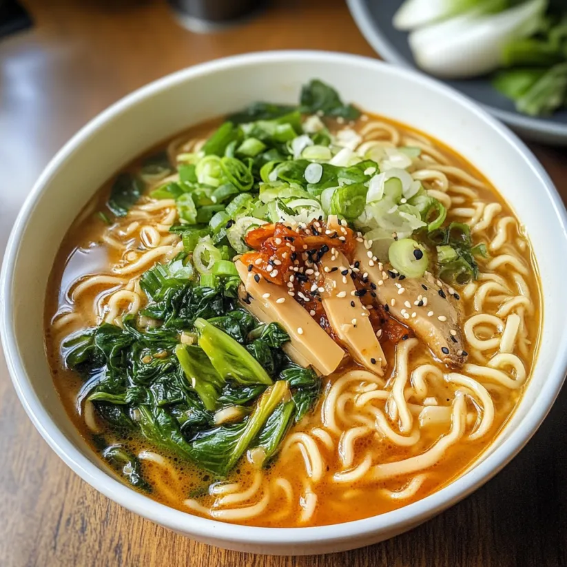 A bowl of vegan spicy miso ramen.