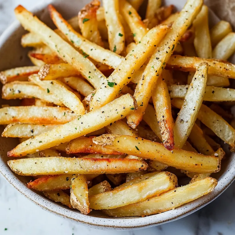 A bowl of air fryer french fries.