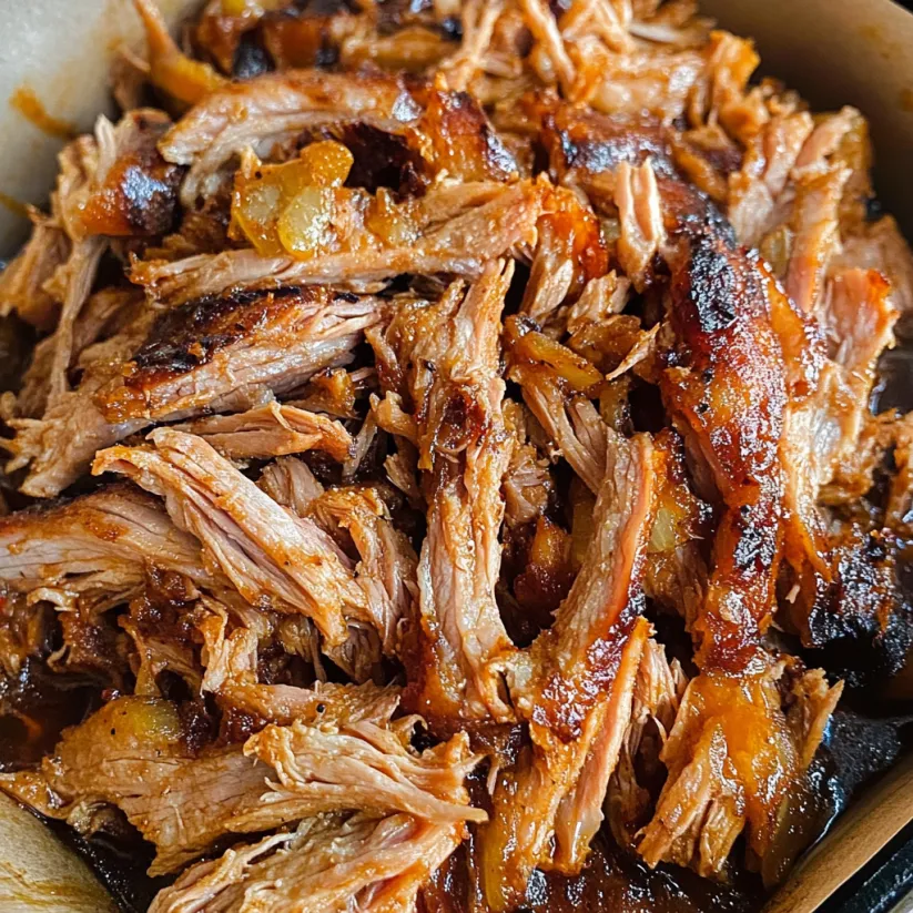 Pulled pork in a bowl.