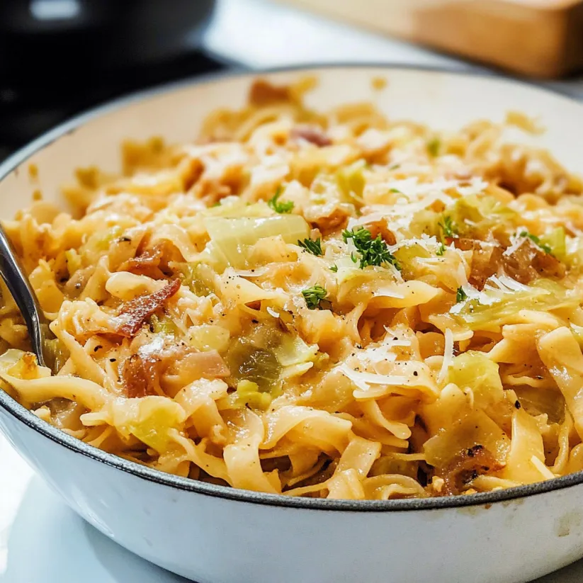 A bowl of noodles with vegetables.