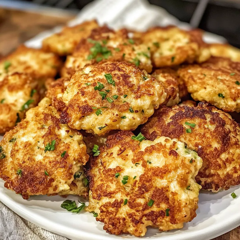 A plate of chicken fritters.