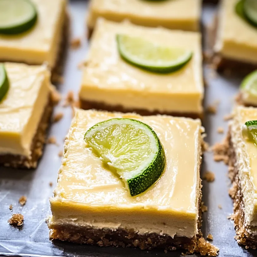 A slice of cheesecake with a lime wedge on top.