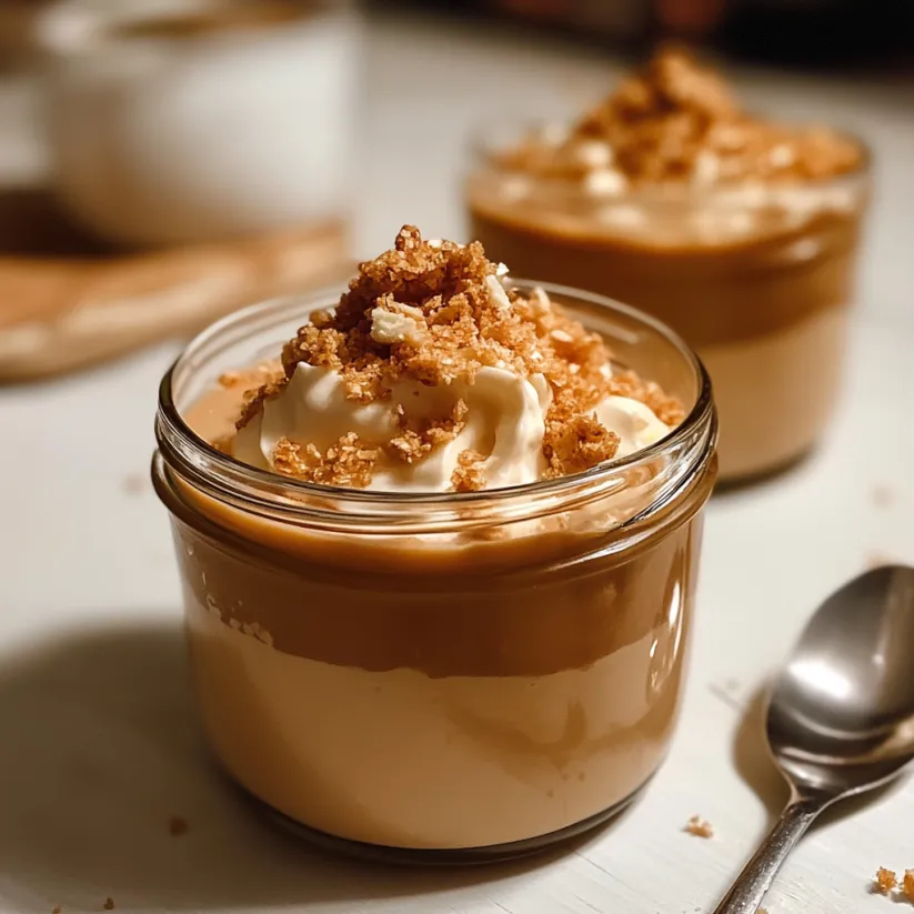 A glass of Dulce de Leche Pudding Recipe.