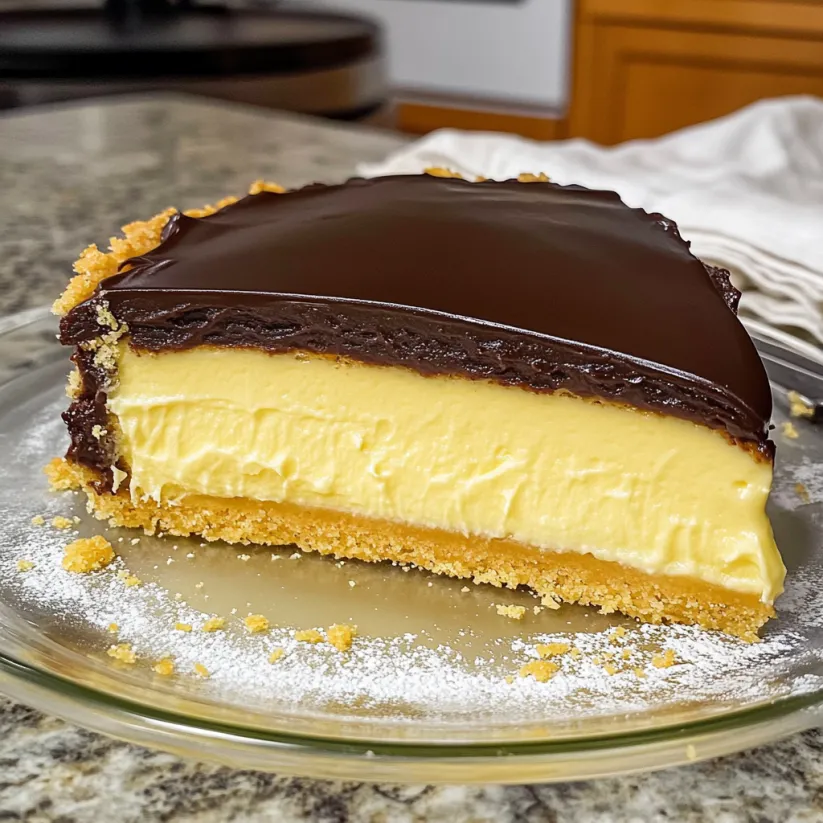 A slice of Boston Cream Pie.