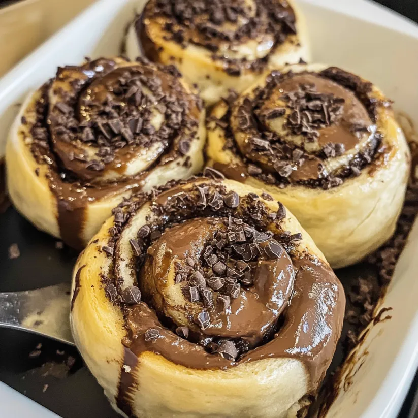 Chocolate espresso rolls in a bowl.