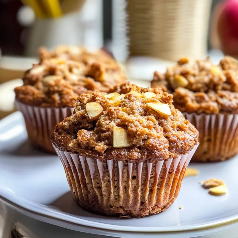 Two muffins with nuts on top.
