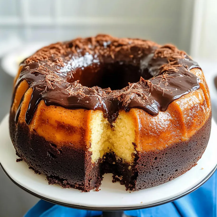 A slice of chocolate flan cake.