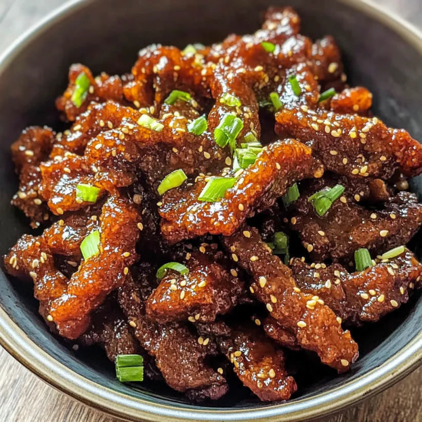 A bowl of crispy sticky beef.