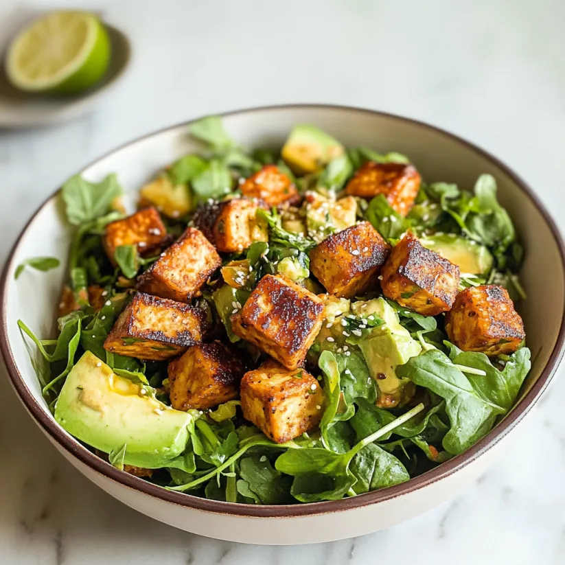 A bowl of high-protein vegan salad.