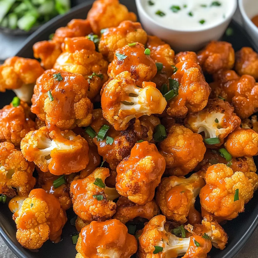 A bowl of cauliflower with sauce.