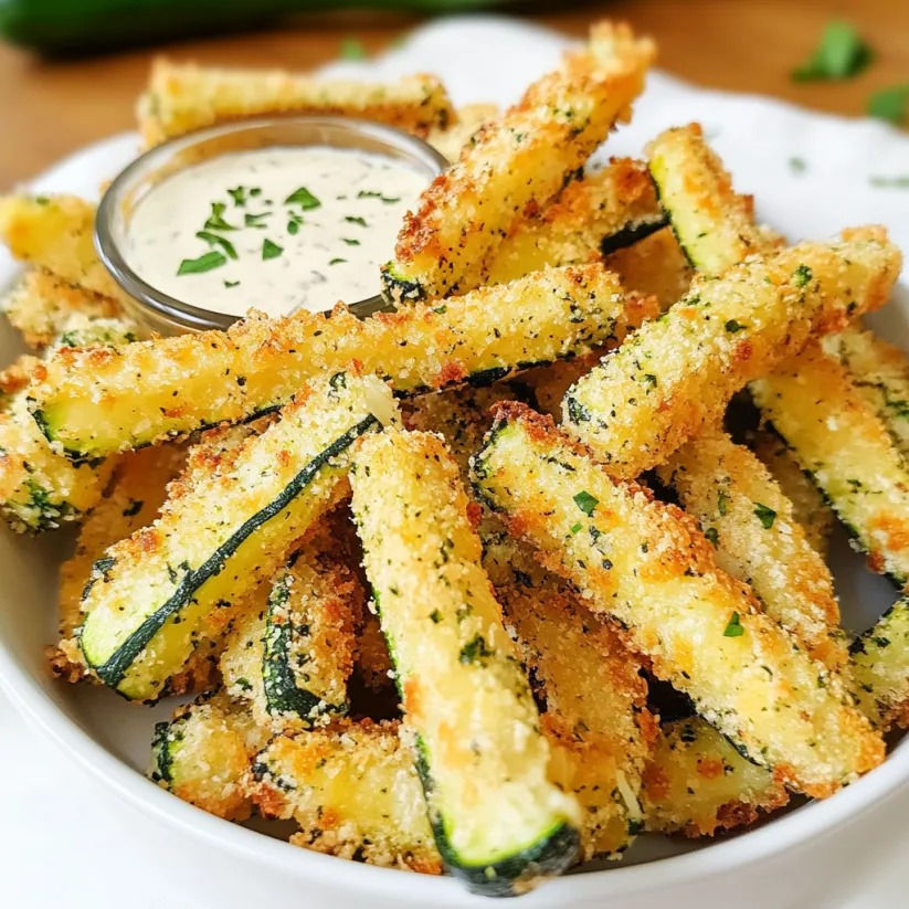A bowl of baked zucchini fries.
