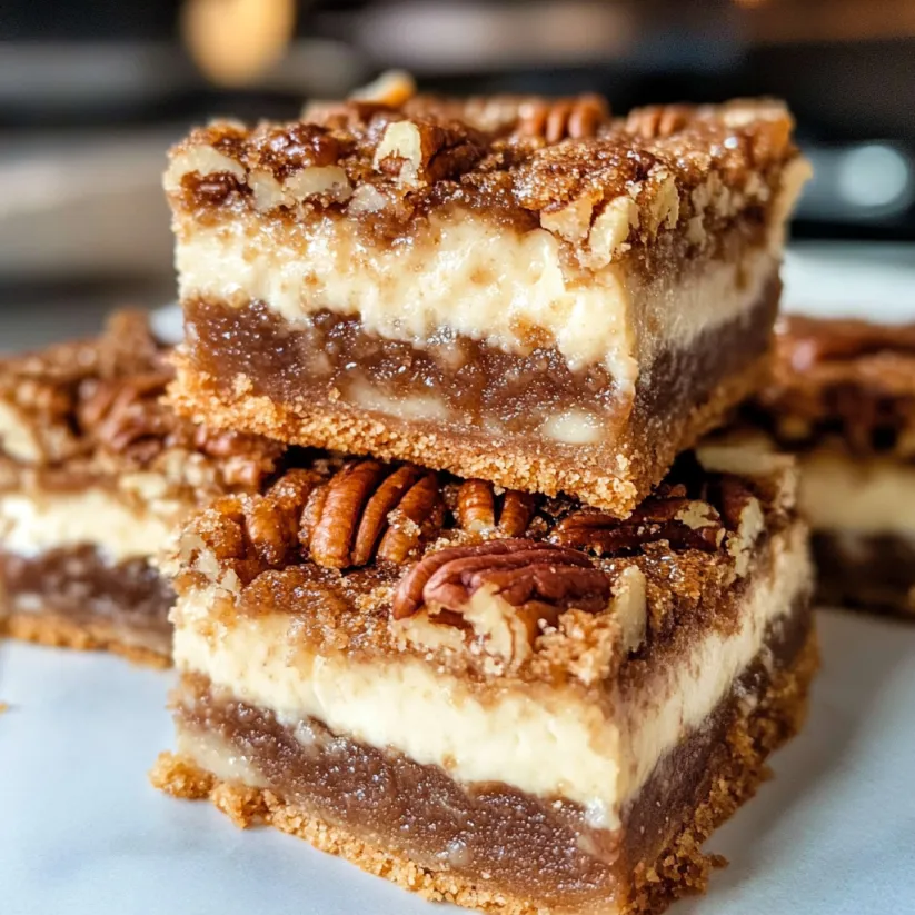 Pecan Pie Cheesecake Bars.
