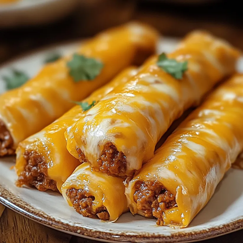A plate of cheesy taco sticks.