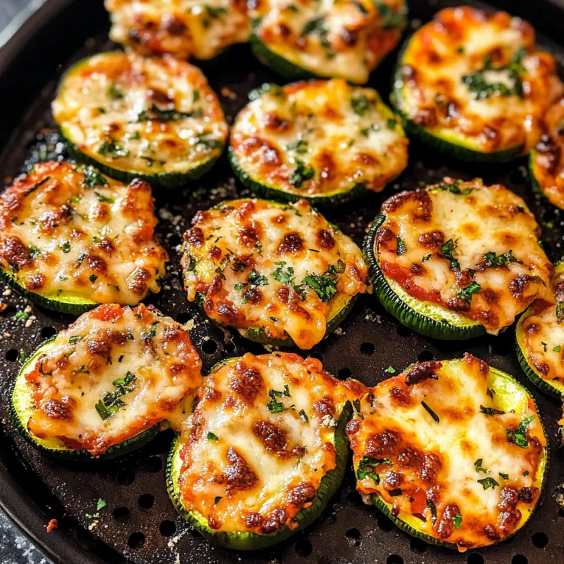 A pan of zucchini pizza bites.
