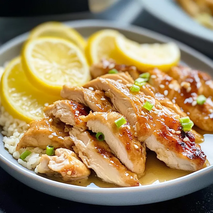 A plate of Chinese Lemon Chicken.