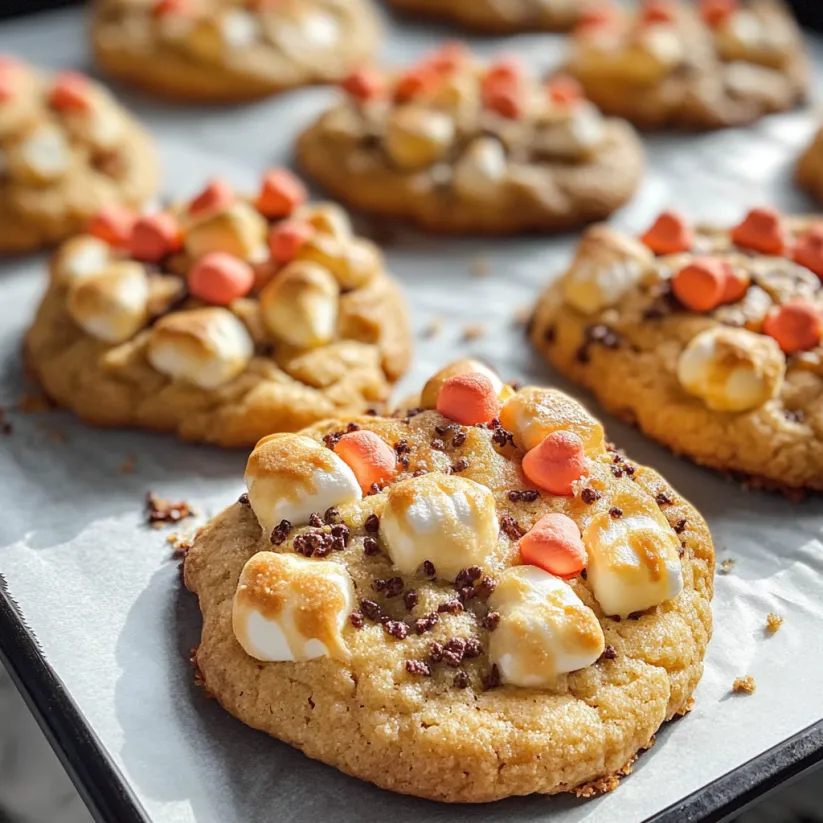 Marshmallow cookies on a cooling rack.