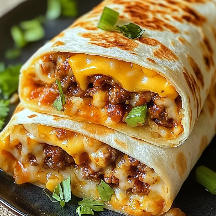 A homemade big mac wrap is shown on a plate.