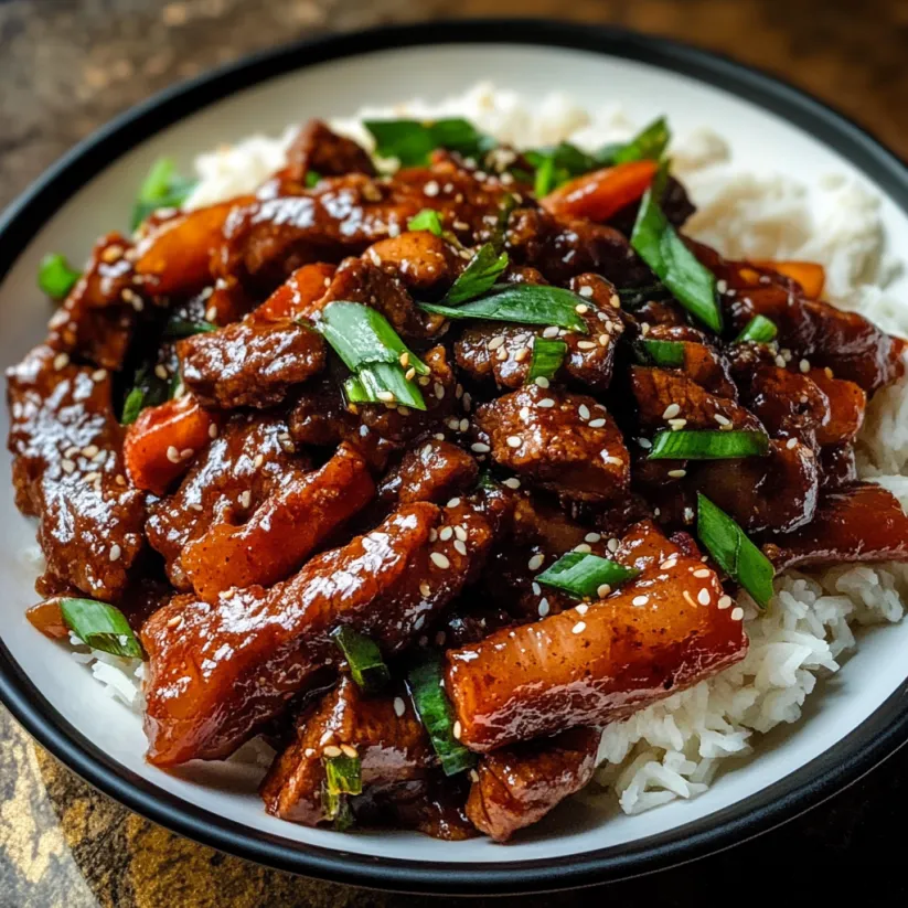 A plate of food with rice and meat.