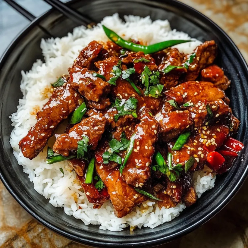 A bowl of rice and meat with a spoon in it.