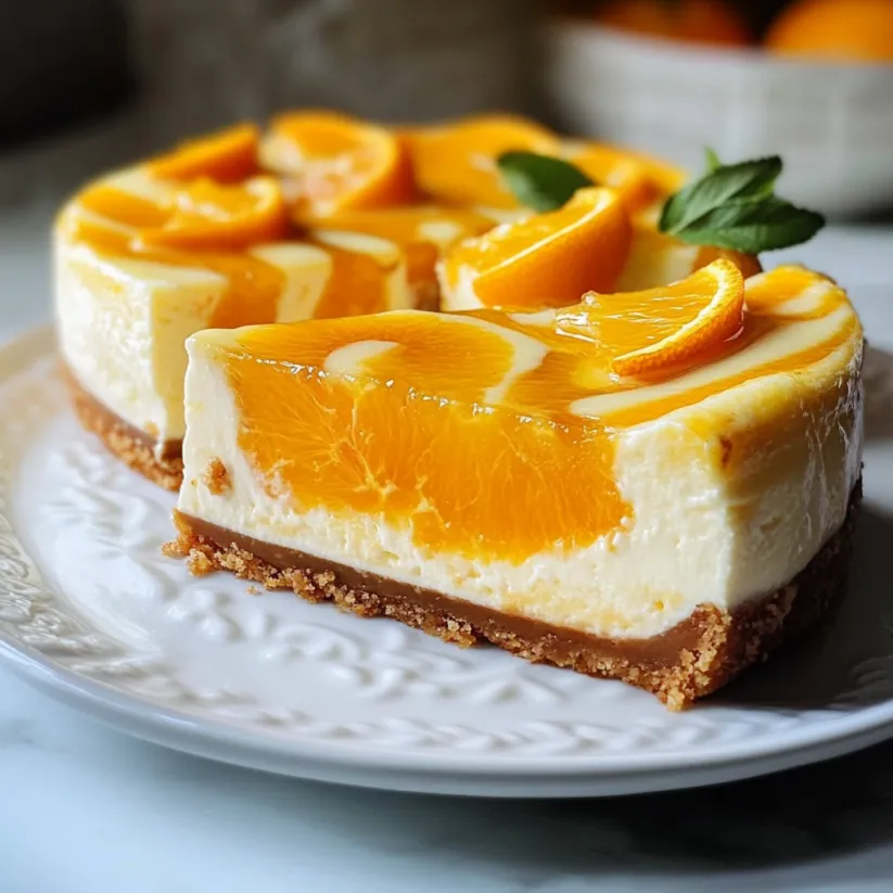 A slice of a no-bake pineapple orange swirl dessert.