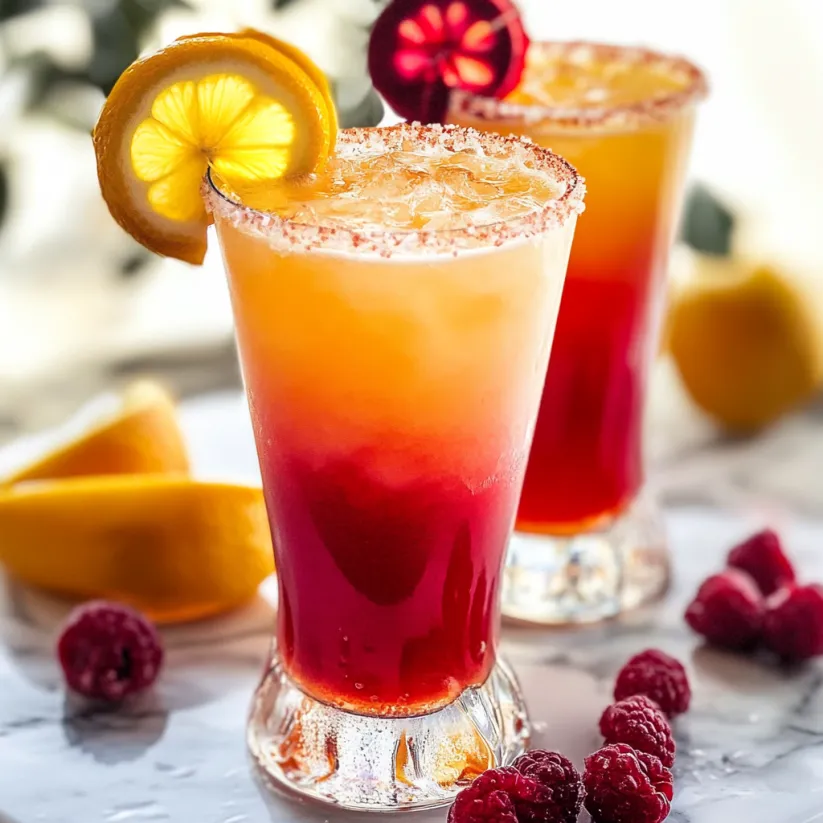 Two glasses of Grenadine Sunrise.