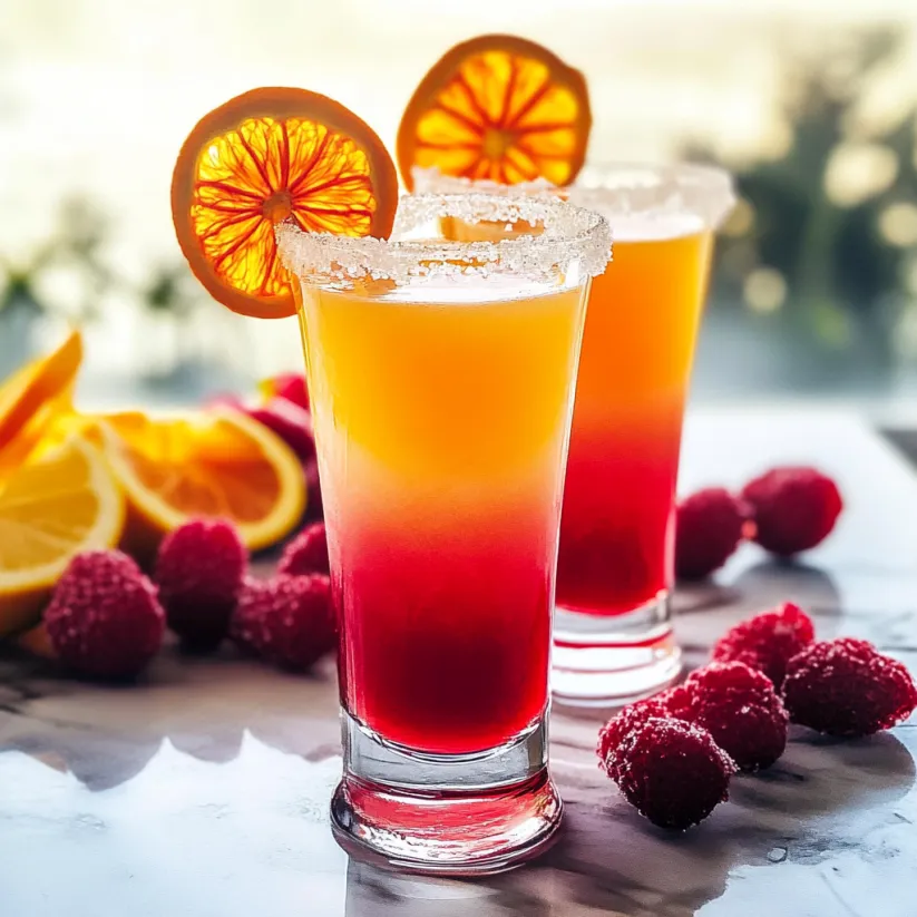 Two glasses of Grenadine Sunrise.