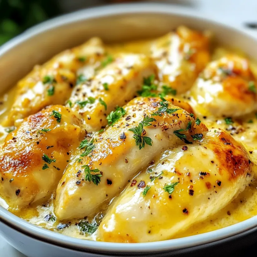 A bowl of chicken gloria.