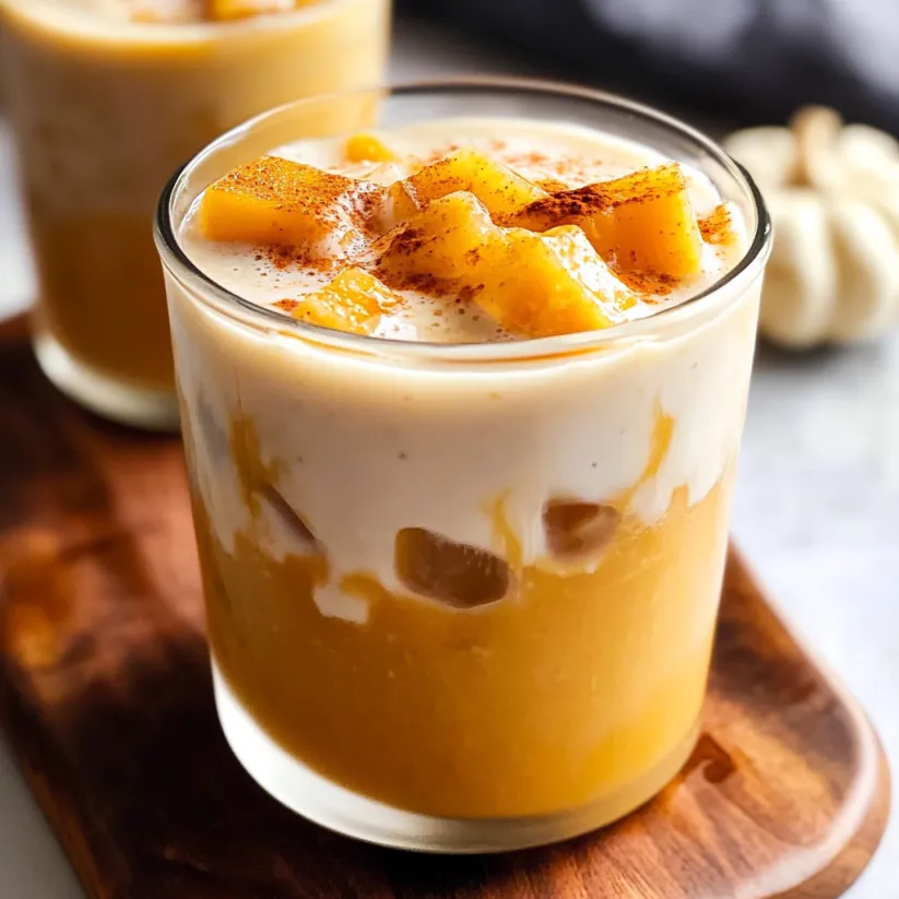 A glass of Starbucks Pumpkin Cold Brew.