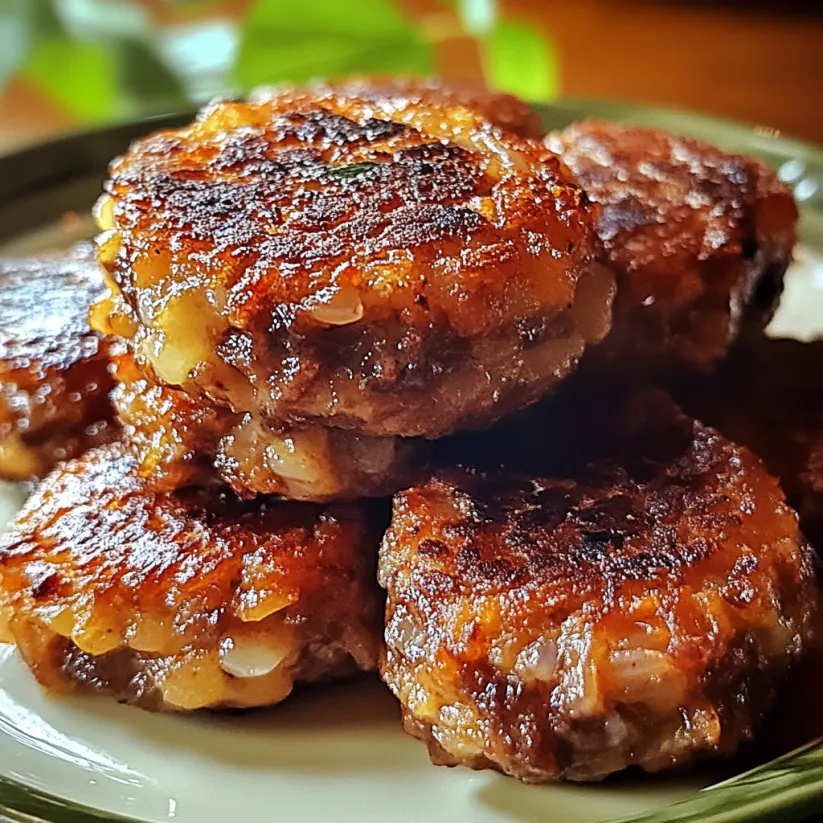 A plate of beef rissoles.