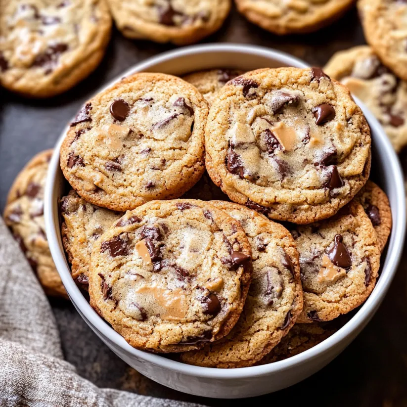 A bowl of chocolate chip cookies with a cardamom flavor.
