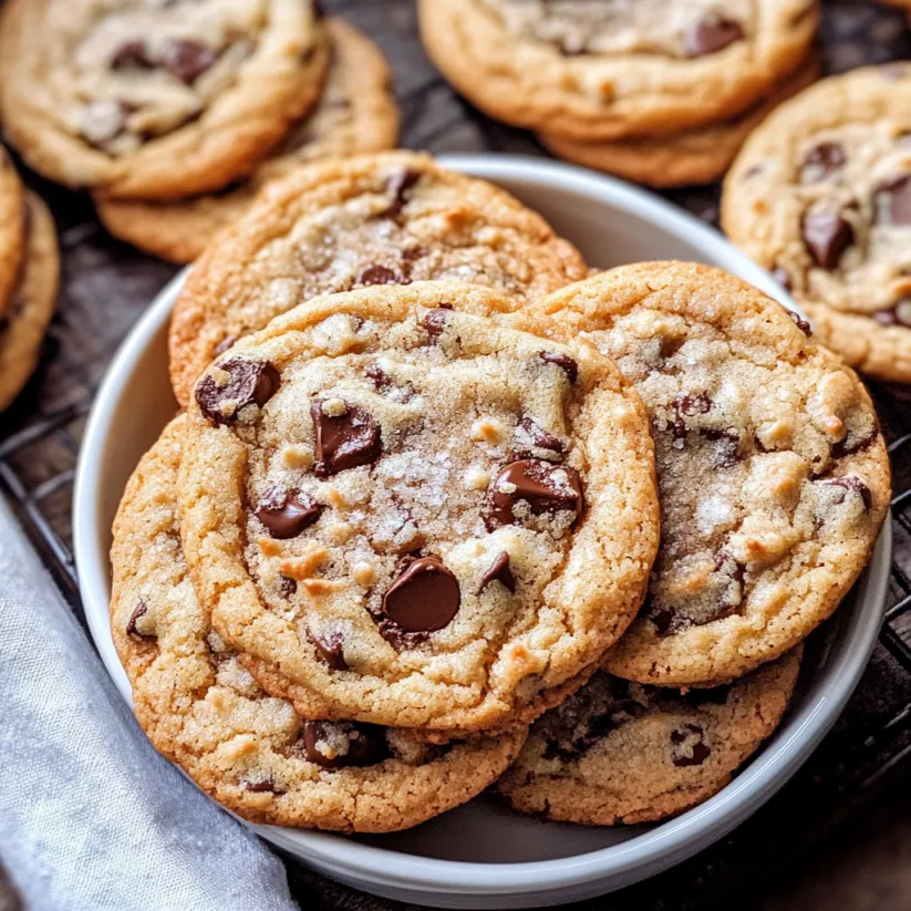 A bowl of chocolate chip cookies with white icing.