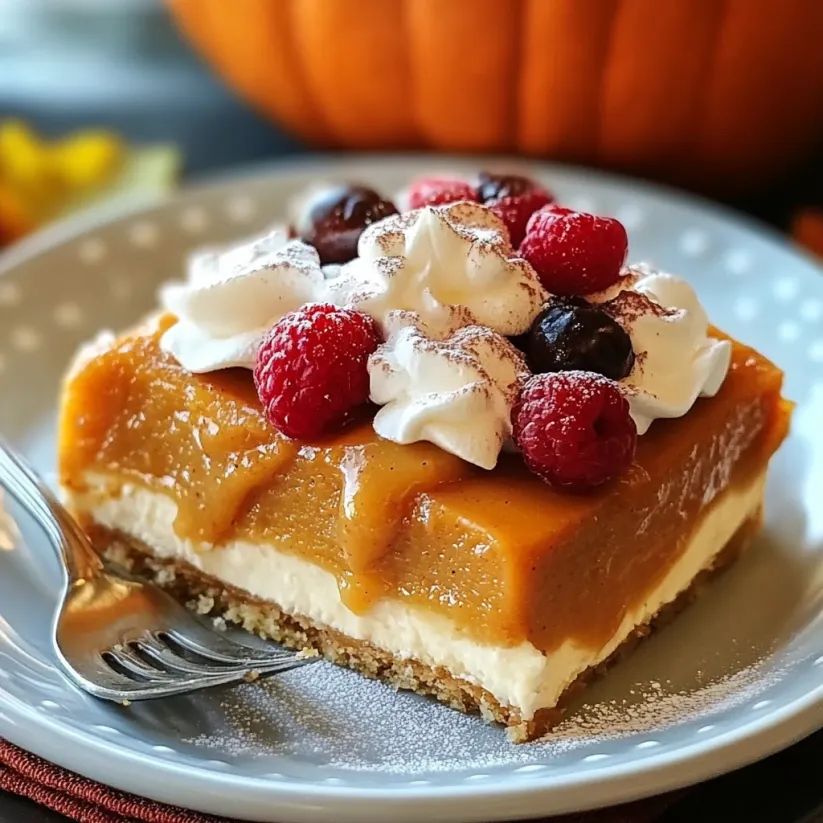 A slice of cake with raspberries and whipped cream on top.
