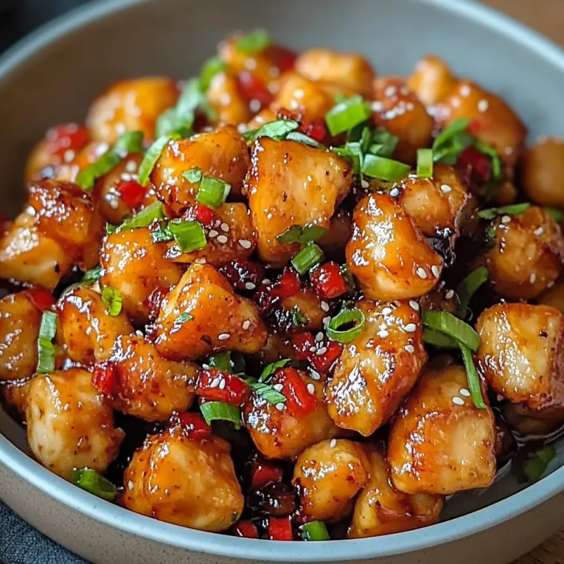 A bowl of food with peppers and onions.