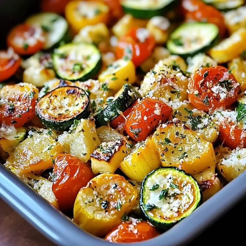 A bowl of vegetables including tomatoes, zucchini, and cucumbers.