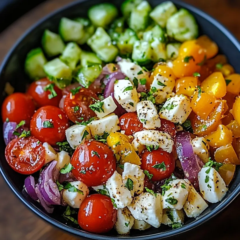 A bowl of vegetables and cheese.