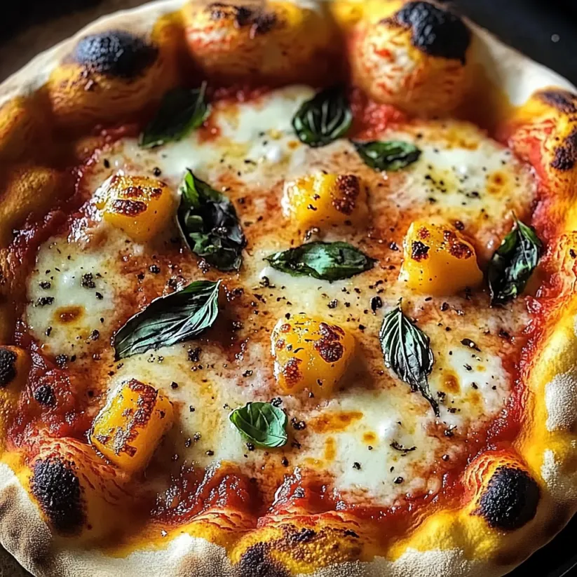 A pizza with cheese and spinach on top.