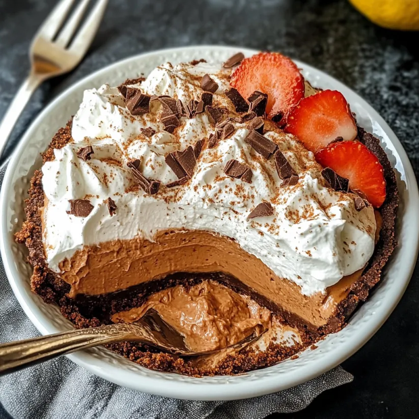 A white plate with a dessert on it.