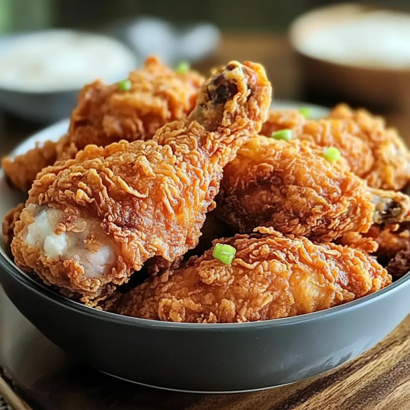 A bowl of fried chicken.