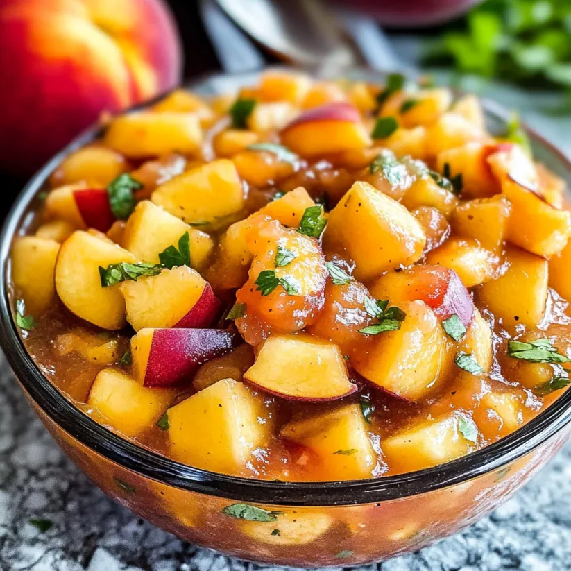 A bowl of fruit with a spoon in it.
