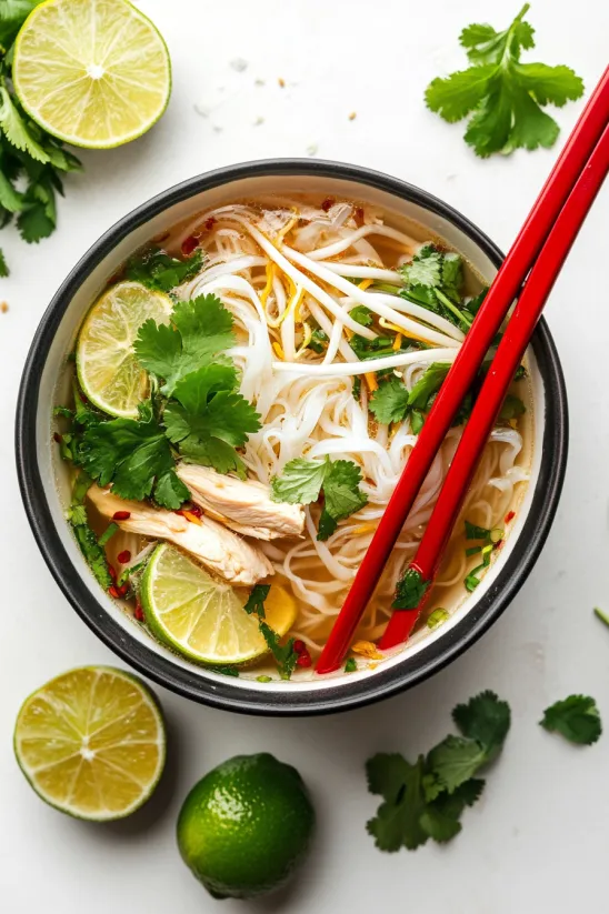 A bowl of soup with noodles and vegetables.