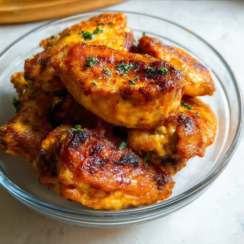 A bowl of air fryer chicken wings.