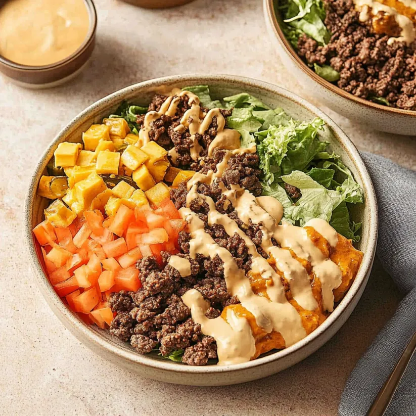 A bowl of food with a fork and knife.