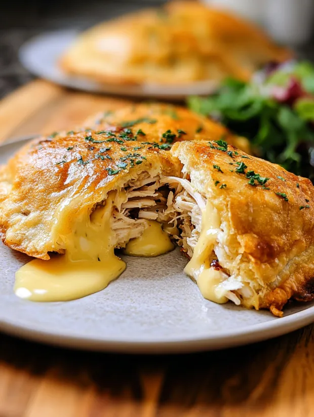 A plate of food with chicken pillows.