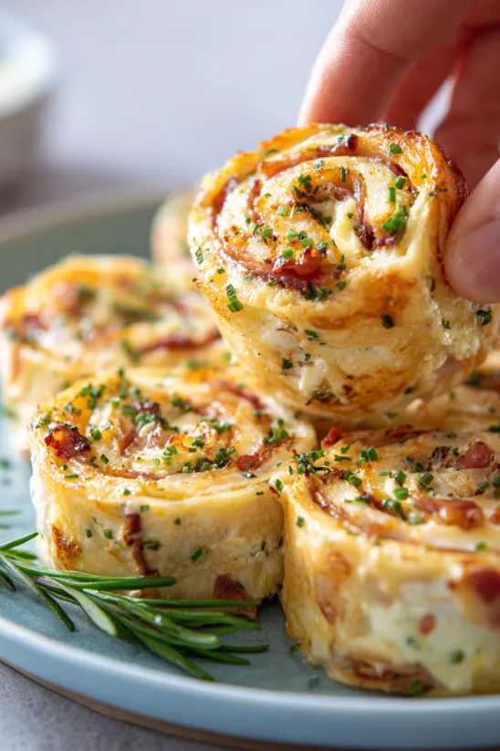 Turkey Pinwheels on a plate.