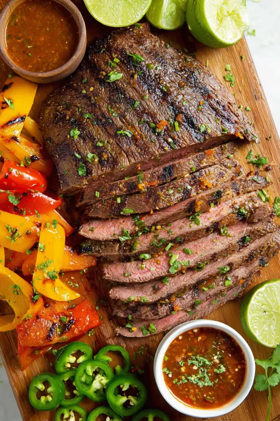 A plate of food with a piece of meat on it.