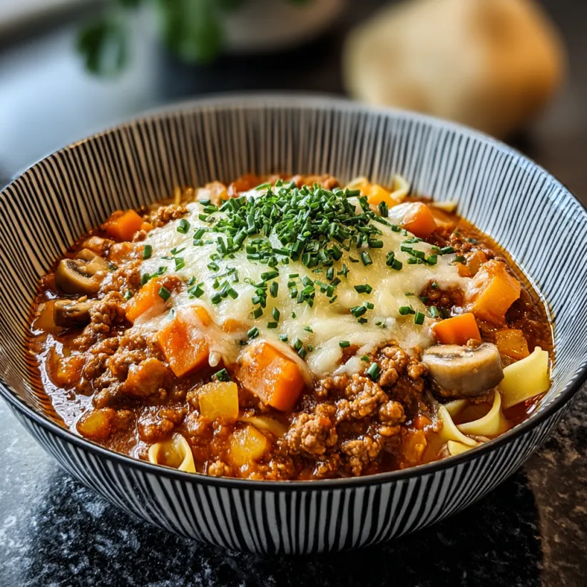 A bowl of chili with cheese and carrots.