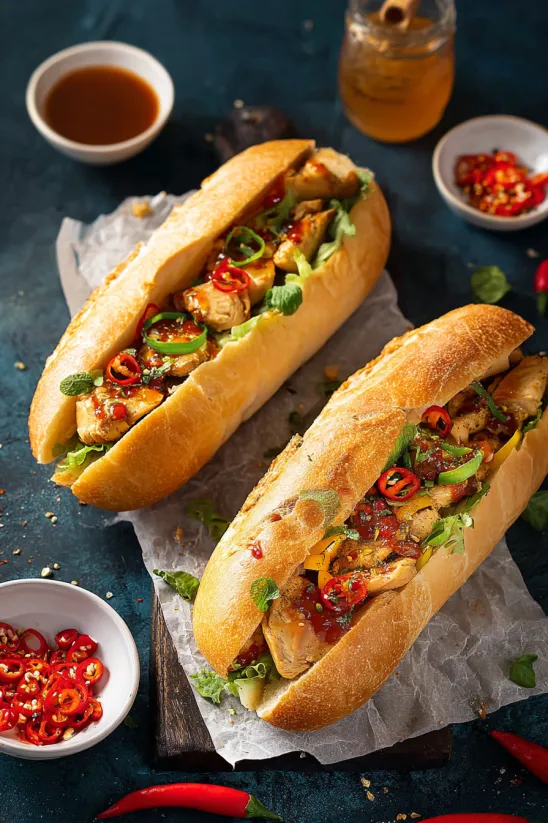 A spicy grilled chicken sandwich recipe.